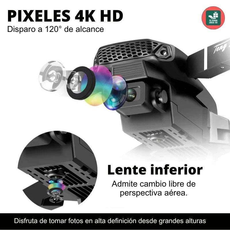 Dron Doble Camara 4k UltraFly +2 Baterías y Estuche GRATIS