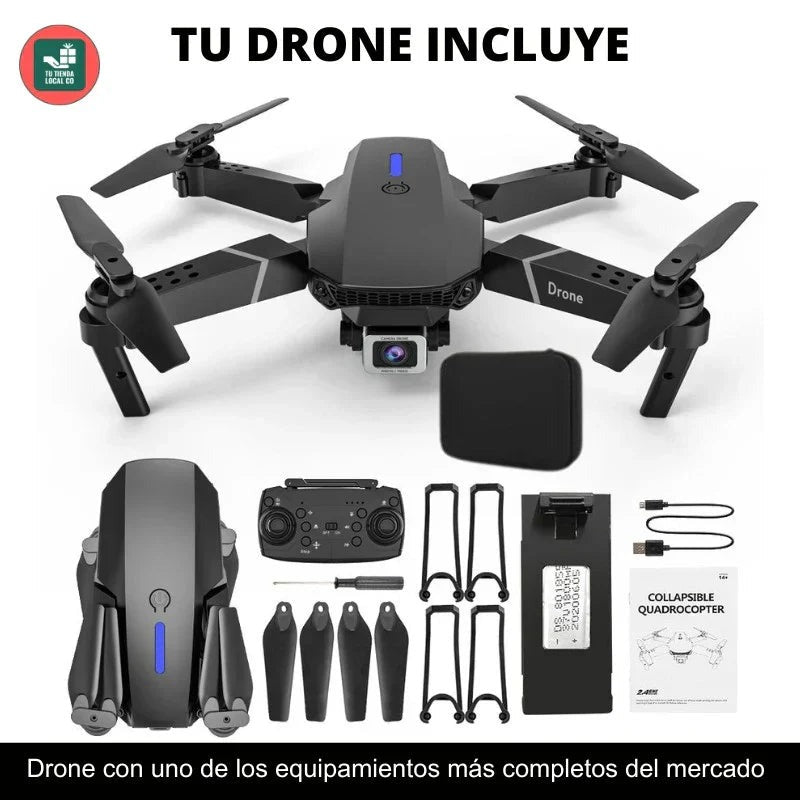 Dron Doble Camara 4k UltraFly +2 Baterías y Estuche GRATIS
